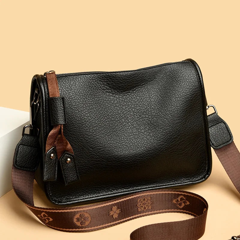 High Quality Genuine Leather Women Tote Bag Luxury Soft Cowhide Ladies Shoulder Crossbody Bags 2025 Fashion Female Messenger Sac