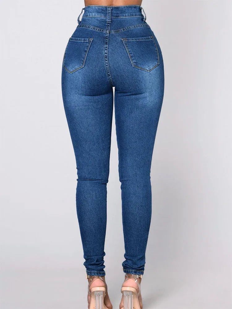2025 NEW Women’s Skinny Jeans Pants Vintage Denim Jeans Women Fashion Stretch Trousers streetwear Straight Leg Wrap Hips Jeans