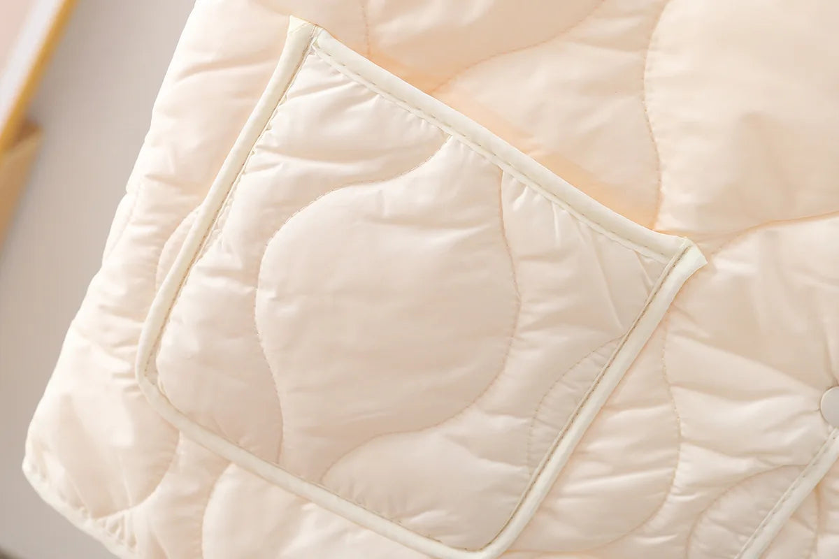 Women's Thickened Warm Vest 2025 Winter New Style Home Wear Outerwear Fleece Lined Non-Bulky V-Neck Casual Style Polyester Fiber