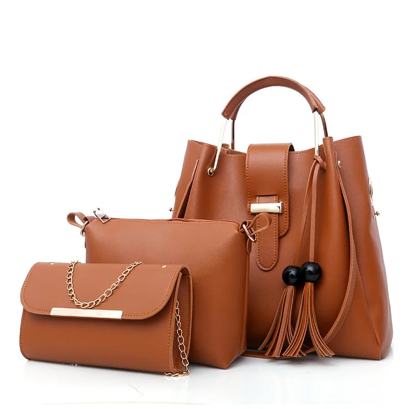 Women's Handheld Bun Mother Bag Women's Shoulder Bag Fashion Retro Leather Bag Large Capacity Handbag Oblique Shoulder Bag