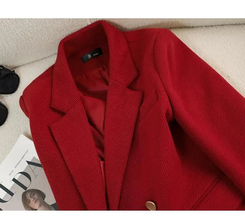 Luxury Brand Blazers Women Clothing Autumn Winter Jacket Button Office Ladies Coat Design Jacket Long Sleeve Outerwear Suits New