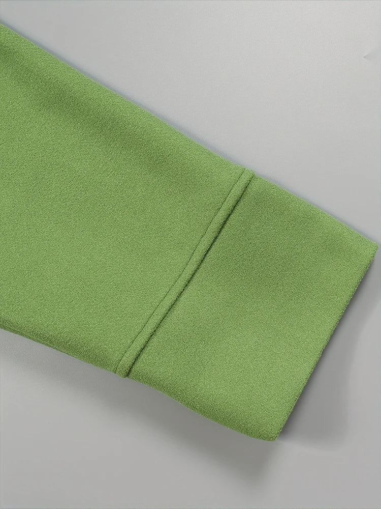 plus Size Double-Breasted Collar Coat Elegant Warm Solid Long-Sleeved Medium-Length Autumn Winter New Fashion for Women