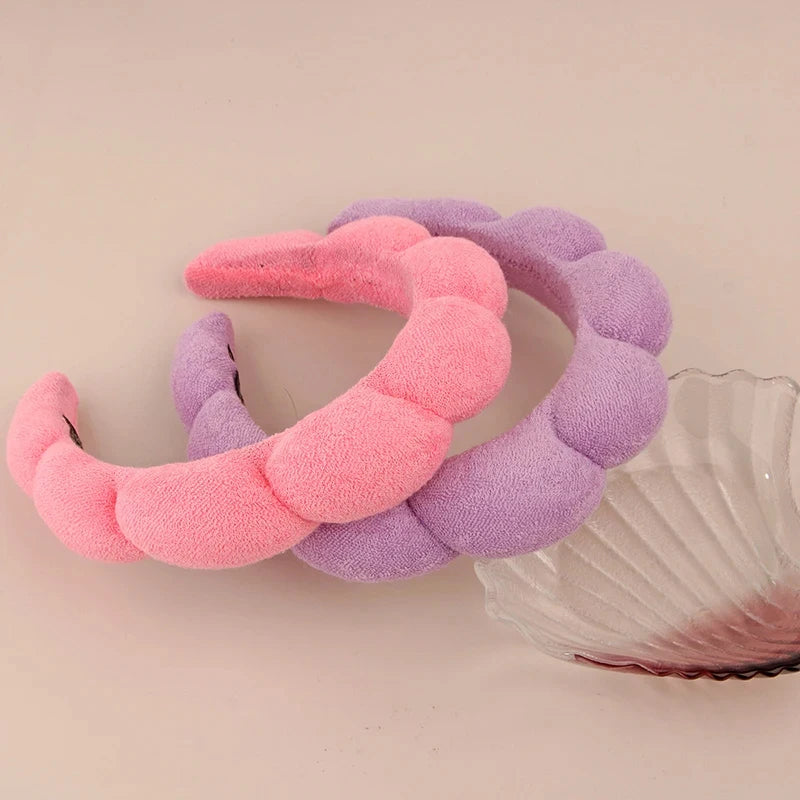 Cute Fashion Multifunctional Women's Face Washing Cuffs Waterproof Water Absorbent Wrist Cotton Velvet Hairband Hair Accessories