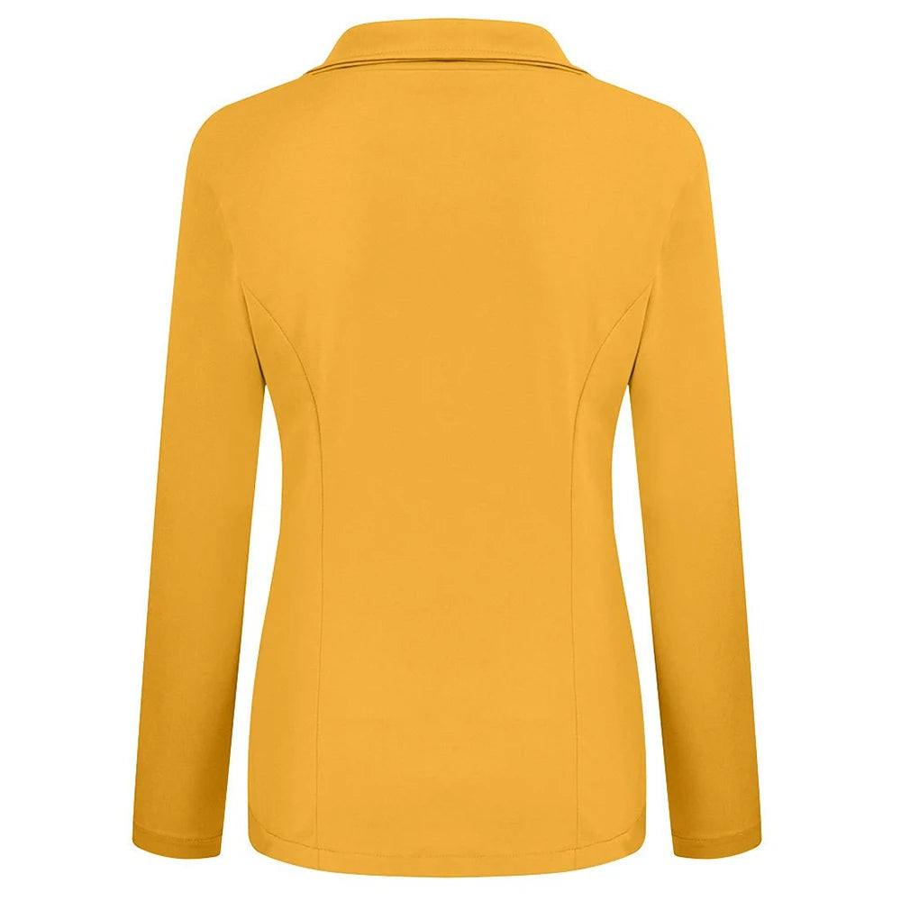 Stylish women's sports coat, long sleeved slim office sports casual top