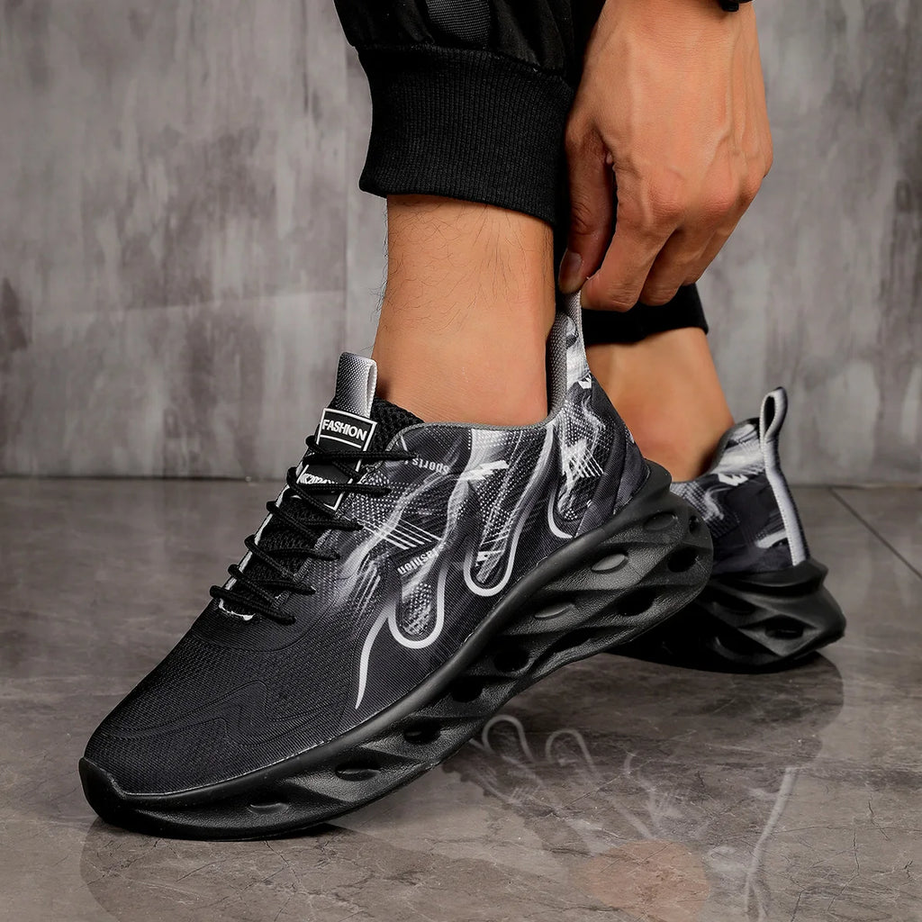 Men Sports Shoes Trendy Breathe Soft Sole Comfort Outdoor Fitness Jogging Shoes Couple Walking Sports Tennis Shoes for Men Women