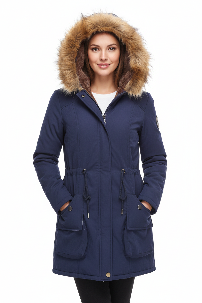 Casaco azul marinho - Vista frontal