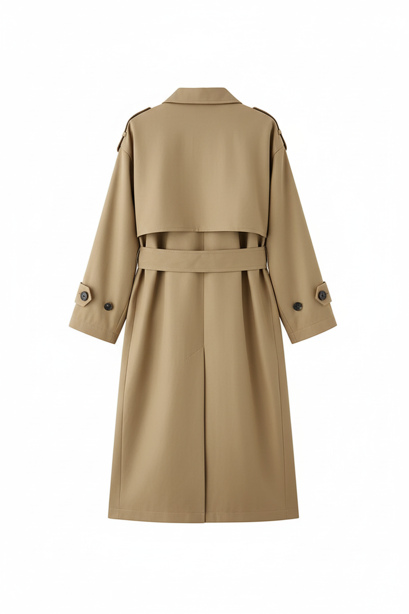 Casaco bege - vista traseira