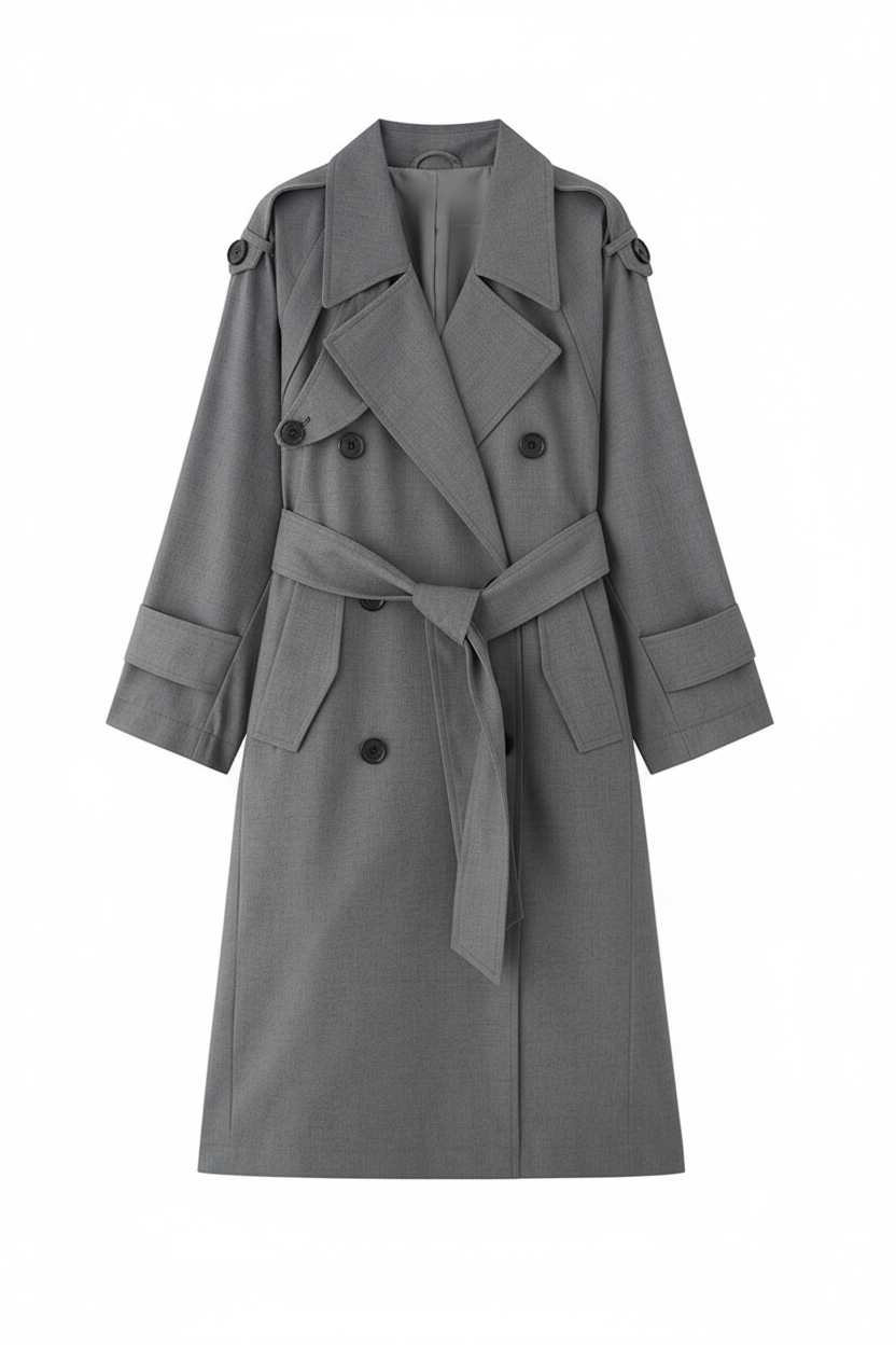 Casaco cinza - vista frontal