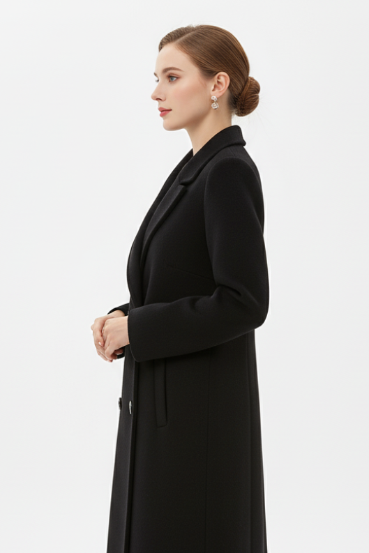 Casaco preto - vista lateral