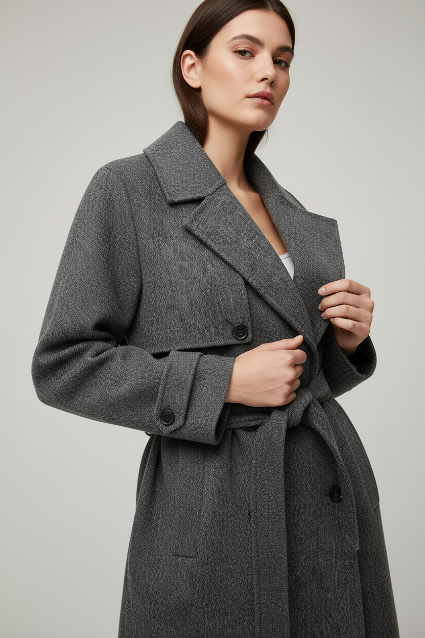 Detalhes em close-up do casaco