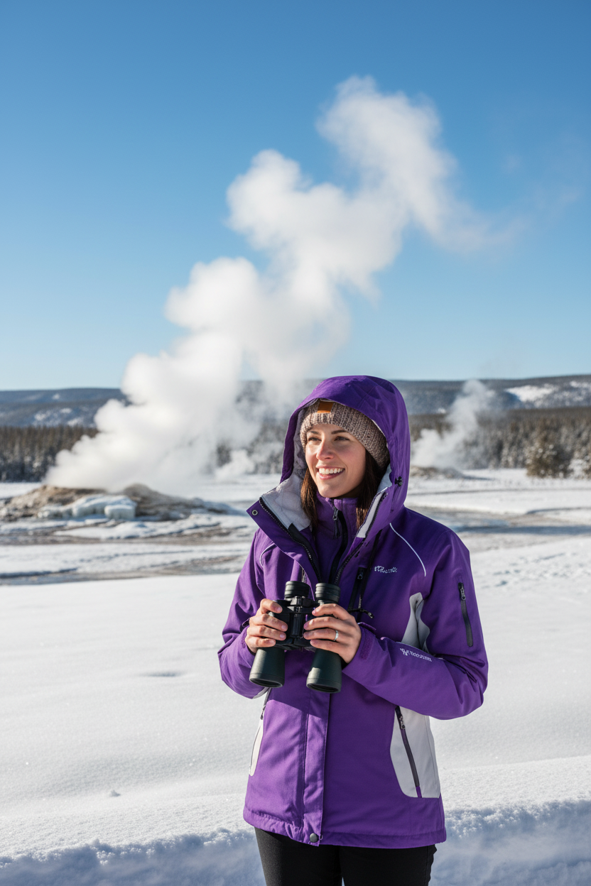 Mulher em Yellowstone