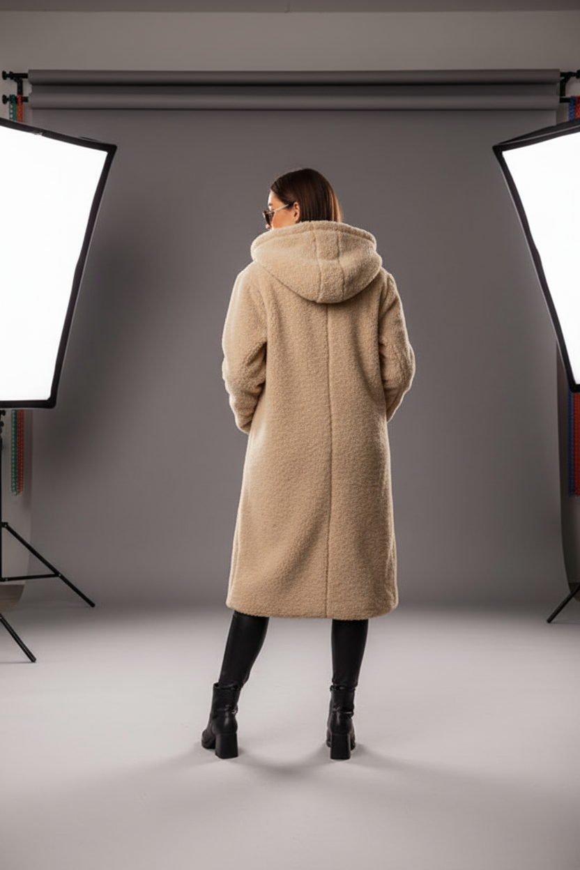 Vista traseira do casaco